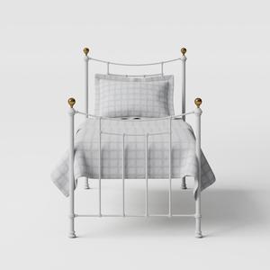 Virginia iron/metal single bed in white - Thumbnail