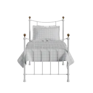 Virginia iron/metal single bed in white - Thumbnail