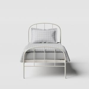 Waldo iron/metal single bed in ivory - Thumbnail