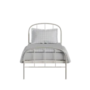 Waldo iron/metal single bed in ivory - Thumbnail