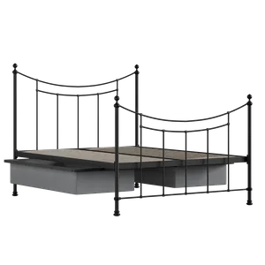 Winchester ijzeren bed in zwart met lades - Thumbnail