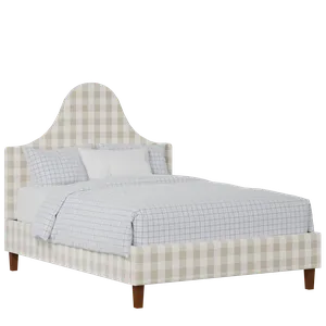 Beverley upholstered bed in Romo Kemble Putty fabric with Juno mattress - Thumbnail