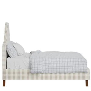 Beverley upholstered bed in Romo Kemble Putty fabric with Juno mattress - Thumbnail
