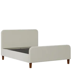 Broughton upholstered bed in oatmeal fabric - Thumbnail