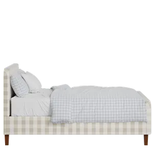 Broughton upholstered bed in Romo Kemble Putty fabric with Juno mattress - Thumbnail