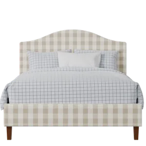 Burley Slim upholstered bed in Romo Kemble Putty fabric - Thumbnail