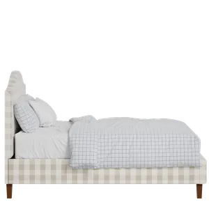 Burley Slim upholstered bed in Romo Kemble Putty fabric with Juno mattress - Thumbnail