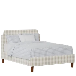 Charing Slim upholstered bed in Romo Kemble Putty fabric with Juno mattress - Thumbnail