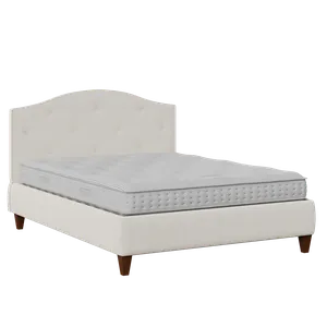Daniella Buttoned Diagonal stoffen bed in mist - Thumbnail