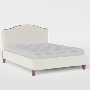 Daniella with Piping upholstered bed in mist fabric - Thumbnail