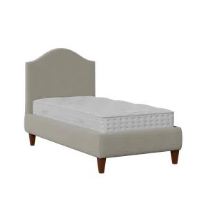 Daniella upholstered single bed in grey fabric - Thumbnail