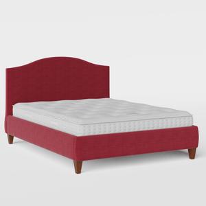 Daniella upholstered bed in cherry fabric - Thumbnail