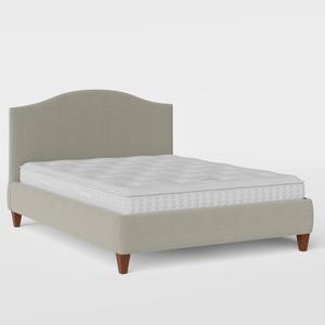 Daniella upholstered bed in grey fabric - Thumbnail