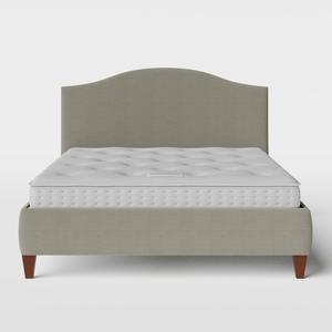 Daniella cama tapizada en tela gris con colchón - Thumbnail