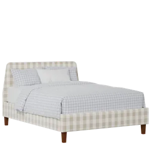 Hanwell Slim upholstered bed in Romo Kemble Putty fabric with Juno mattress - Thumbnail