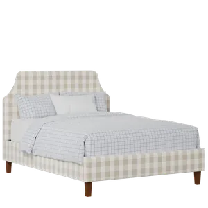 Henley upholstered bed in Romo Kemble Putty fabric with Juno mattress - Thumbnail