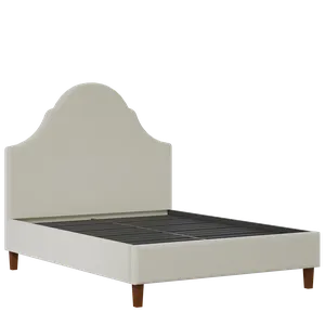 Irvine upholstered bed in oatmeal fabric - Thumbnail