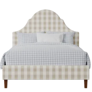 Irvine upholstered bed in Romo Kemble Putty fabric - Thumbnail