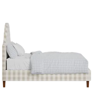 Irvine upholstered bed in Romo Kemble Putty fabric with Juno mattress - Thumbnail