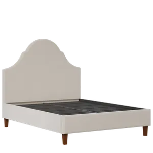 Irvine upholstered bed in silver fabric - Thumbnail