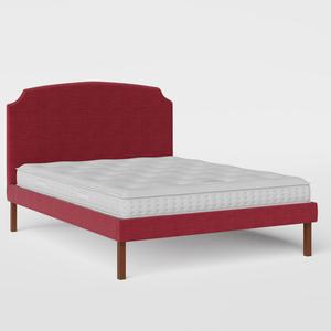 Kobe Upholstered upholstered bed in cherry fabric - Thumbnail