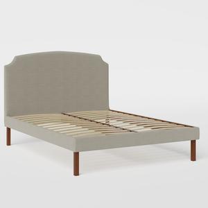 Kobe Upholstered upholstered bed in grey fabric - Thumbnail