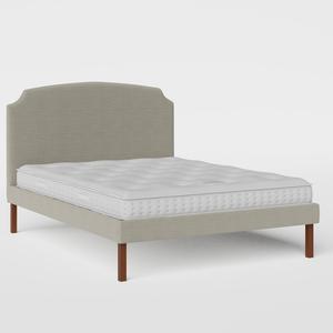 Kobe Upholstered upholstered bed in grey fabric - Thumbnail