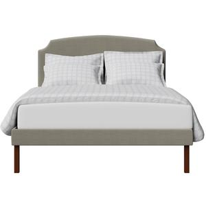 Kobe Upholstered upholstered bed in grey fabric - Thumbnail