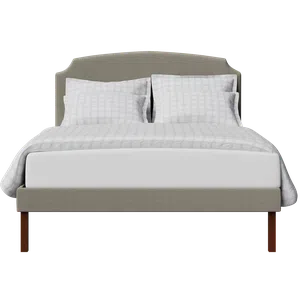 Kobe Upholstered upholstered bed in grey fabric - Thumbnail