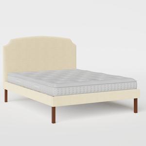 Kobe Upholstered upholstered bed in natural fabric - Thumbnail