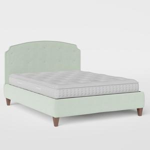 Lide Buttoned polsterbett in blue stoff - Thumbnail