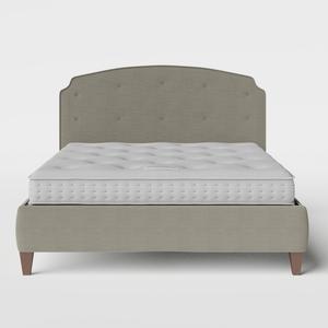 Lide Buttoned polsterbett in grey stoff mit Juno matratze - Thumbnail