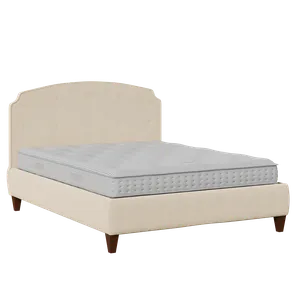 Lide Buttoned cama tapizada en tela natural - Thumbnail