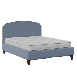Lide Buttoned cama tapizada en tela azul - Thumbnail