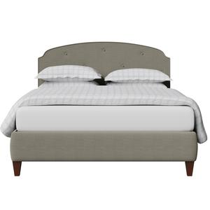 Lide Buttoned Diagonal cama tapizada en tela gris - Thumbnail