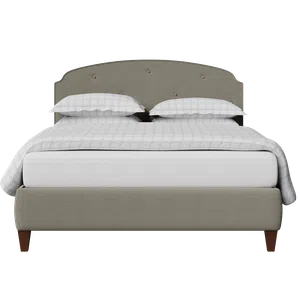 Lide Buttoned Diagonal stoffen bed in grijs - Thumbnail