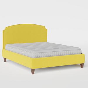 Lide with Piping upholstered bed in sunflower fabric - Thumbnail