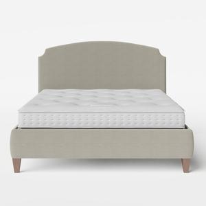 Lide upholstered bed in grey fabric with Juno mattress - Thumbnail