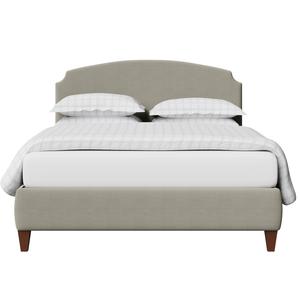 Lide upholstered bed in grey fabric - Thumbnail