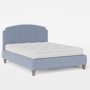 Lide upholstered bed in blue fabric - Thumbnail