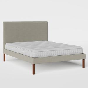 Misaki Upholstered upholstered bed in grey fabric - Thumbnail