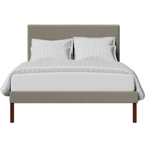 Misaki Upholstered cama tapizada en tela gris - Thumbnail