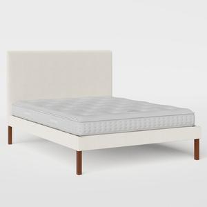 Misaki Upholstered upholstered bed in mist fabric - Thumbnail