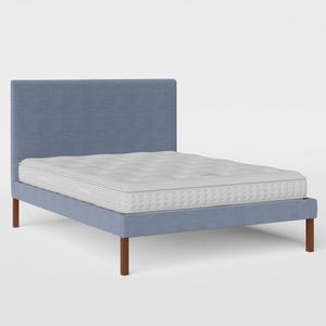 Misaki Upholstered letto imbottito con tessuto blu - Thumbnail