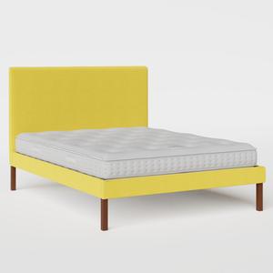 Misaki Upholstered upholstered bed in sunflower fabric - Thumbnail