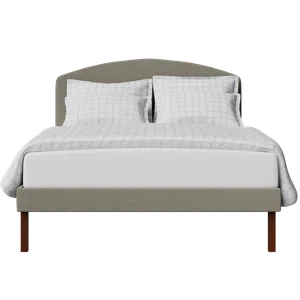 Okawa Upholstered cama tapizada en tela gris - Thumbnail