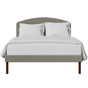 Okawa Upholstered upholstered bed in grey fabric - Thumbnail