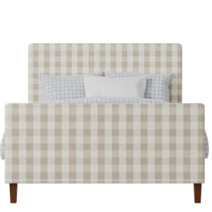 Porto upholstered bed in Romo Kemble Putty fabric - Thumbnail