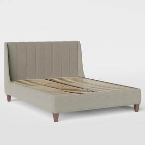 Sunderland Pleated upholstered bed in grey fabric - Thumbnail
