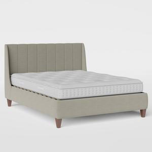 Sunderland Pleated upholstered bed in grey fabric - Thumbnail